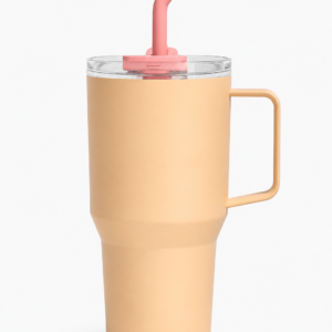 Insulated Tumbler with Handle and Straw