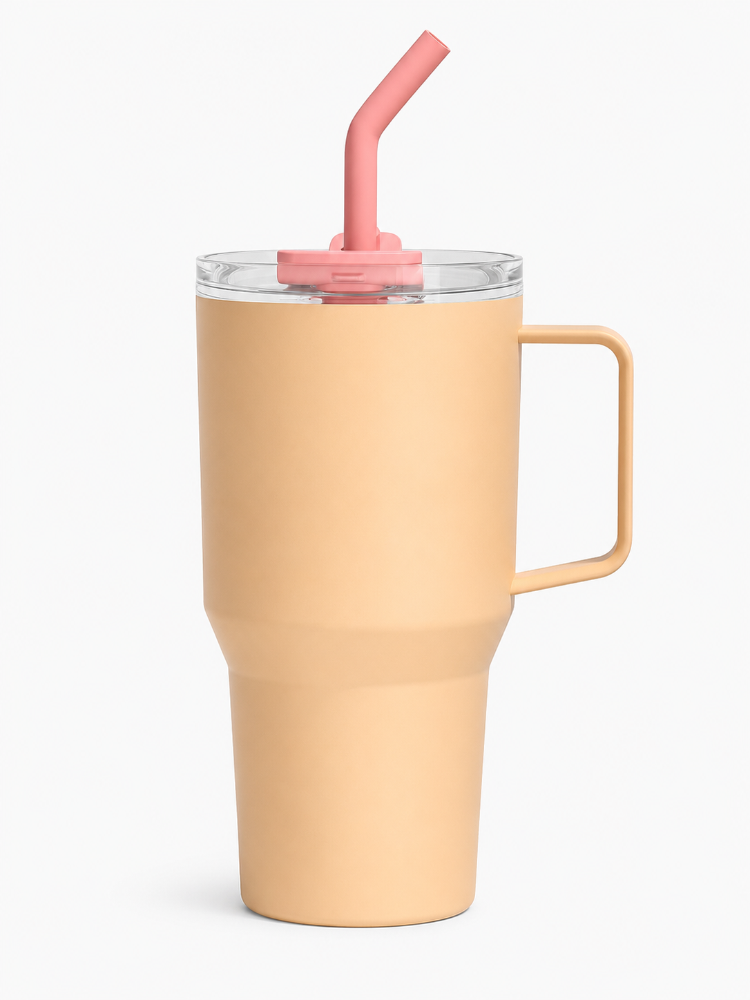 Insulated Tumbler with Handle and Straw - Image 1
