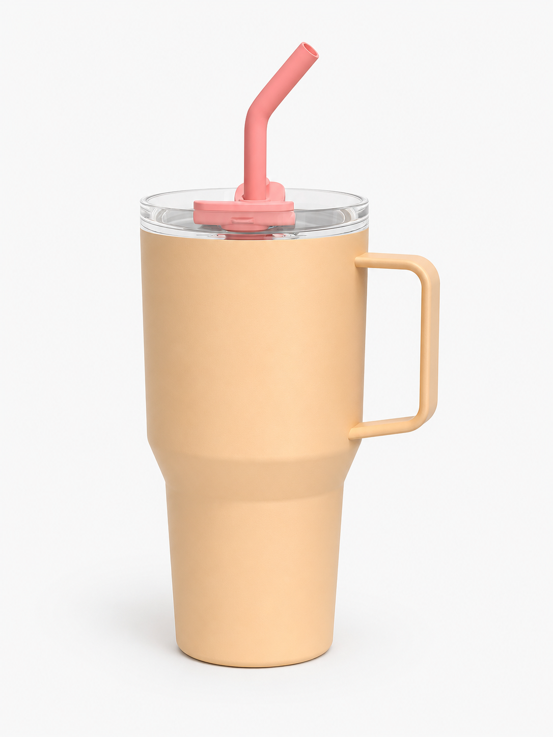 Insulated Tumbler with Handle and Straw - Image 2