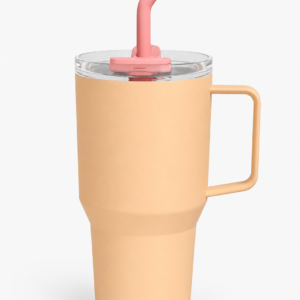 Insulated Tumbler with Handle and Straw - Image 3