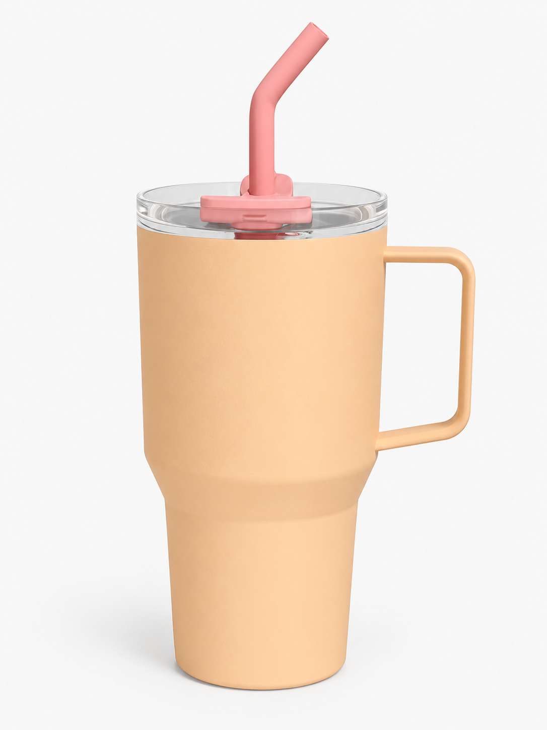 Insulated Tumbler with Handle and Straw - Image 3